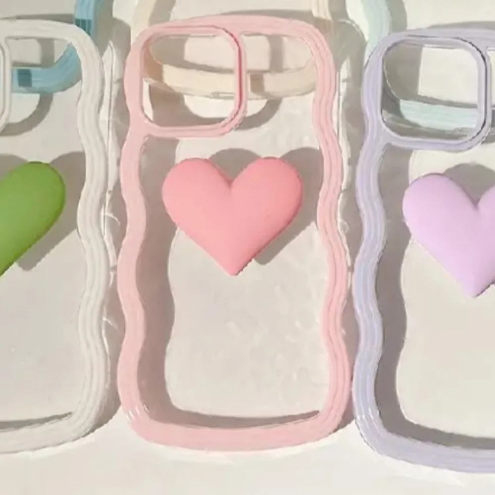Brand new Apple Iphone 14 Pro Max Wavy love heart 🩷Silicone Phone Case